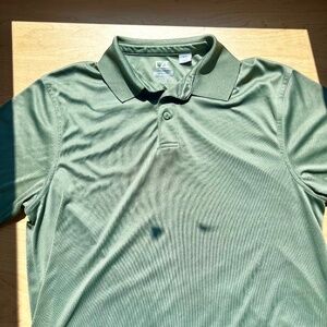 CB Cutter & Buck Dry Tex Polo Shirt Men’s Size MED Green Moisture Wicking Golf